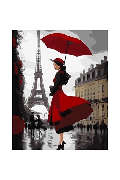 qbee Pictură pe numere - Ploaie de Paris 40x50 cm