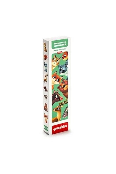 Puzzlika Educational Puzzle Set Puzzlika, Forest Animals, 8 puzzles of 2 pieces