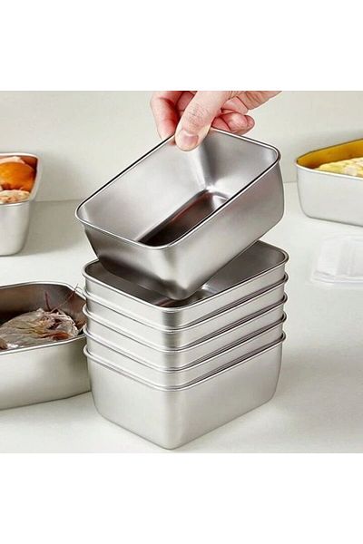 Coverzone Set of 3 Stainless Steel Storage Containers |   Healthy, Hygienic, Long Lasting