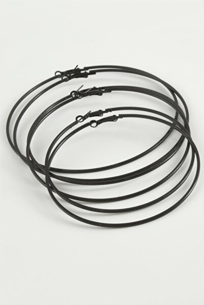 Angel Of Life Thin Tube Metal Hoop Earrings 6 Pieces