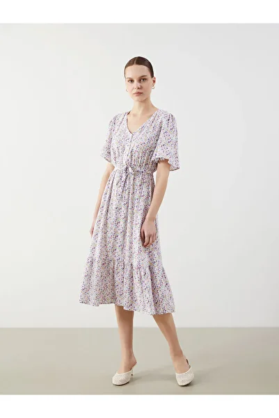 LC Waikiki Floral φόρεμα με λαιμόκοψη V