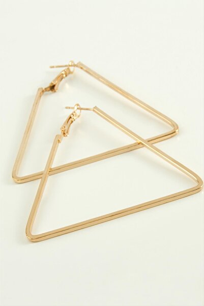 Angel Of Life Triangle Hoop Earrings 4.5 cm