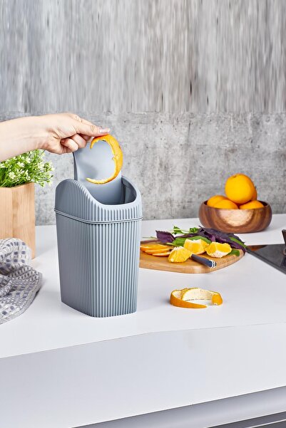 AboutThePerfect Pratik tezgah üstü mini çöp kutusu, mutfak ve tuvalet için ku...