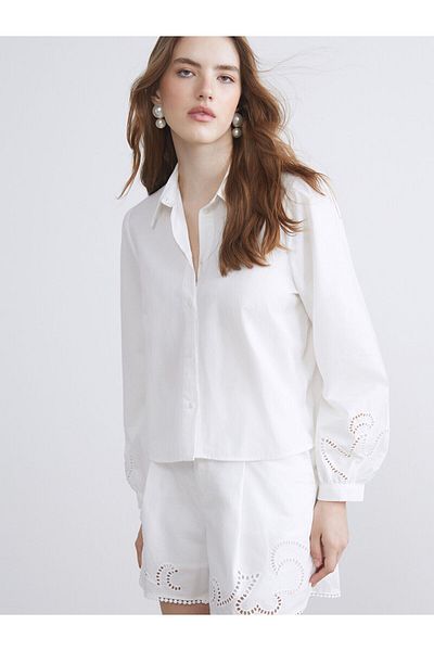 LC Waikiki Women's Shirt with Openwork Detail