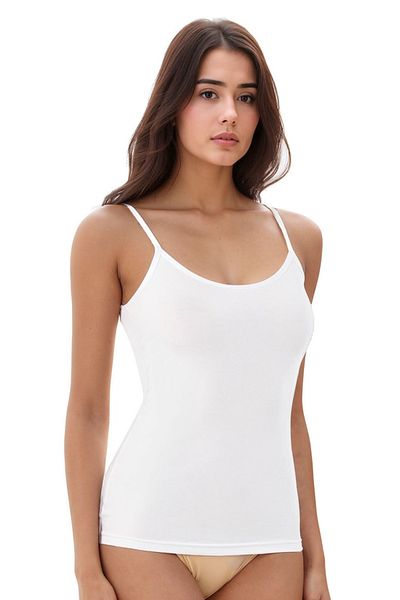 QKK Women's Modal Cotton Lycra String Strap 2-Piece Undershirt Q6K6K0T0Ka