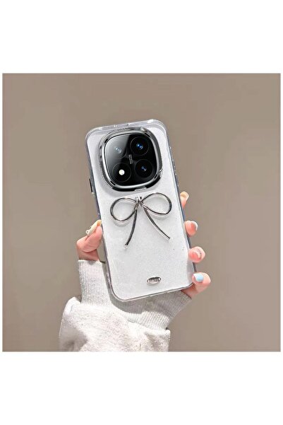 Zebana Xiaomi Redmi Note 14 Pro Plus 5G Uyumlu Kılıf Bow Silikon Kılıf Şeffaf