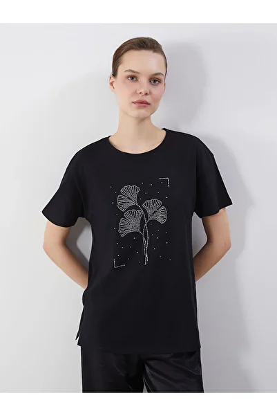 LC Waikiki Crew Neck Combed Stone Women's T-Shirt