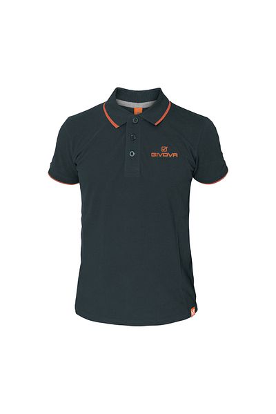 Givova Men's Cotton Short-Sleeve Polo - Blue
