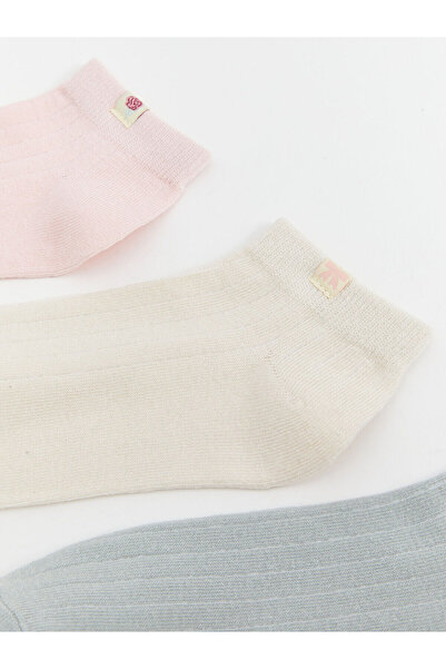LC Waikiki Embroidered Women's Booties Socks 3 Pack