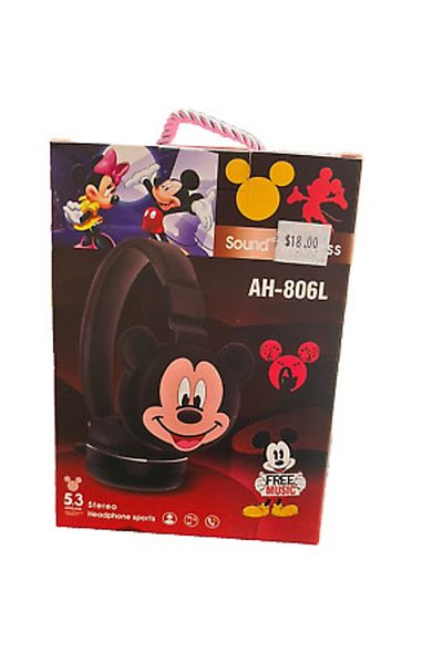 Toybox Mickey Mouse Kids Bluetooth Headphones - Wireless, Child Safe, Adjustable