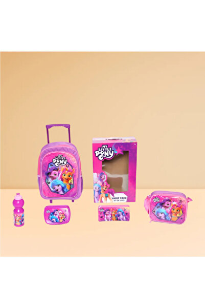 Marvel مجموعة من 5 قطع من حقائب الظهر بعجلات ومقبض تلسكوبي وسحاب مطبوع عليها ...