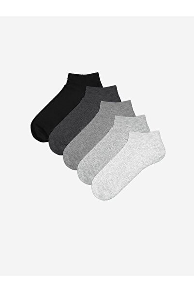 LC Waikiki Women's Plain Booties Socks 5-Pack