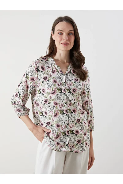 LC Waikiki Women's Flowering Collar Blouse