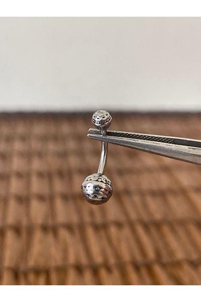Rupen Kraft 316 L Surgical Steel Ethnic Pattern Ball Belly Button Piercing