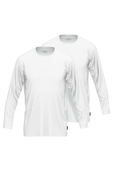 Götzburg Herren Langarmshirt, 2er Pack - Baumwolle, Longsleeve, einfarbig