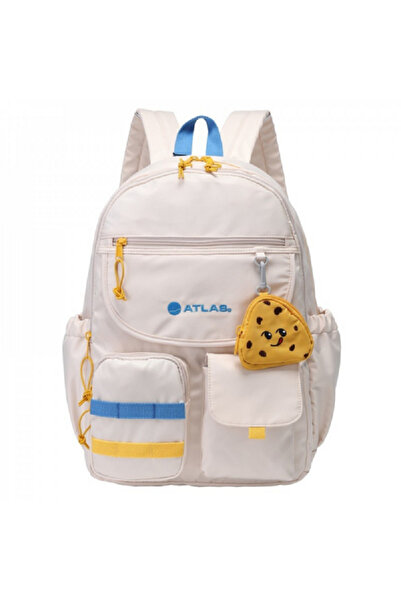 Atlas حقيبة ظهر مدرسية مقاومة للماء بسحاب للإغلاق مع أحزمة قابلة للتعديل