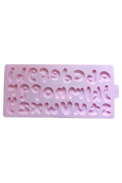 Generic Pink Alphabet Silicone Baking Mould – Bubble Font