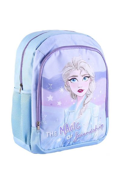 Frozen Children's School Bag – Frozen Model, 41 cm – 2 Compartments, Side Pocket, Blue