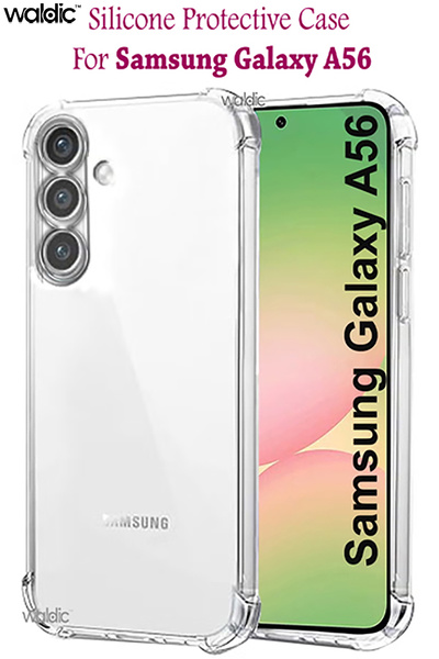 waldic Samsung Galaxy A56 Silicone Protective Back Case Cover Clear