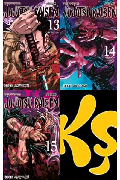 Gerekli Şeyler Yayıncılık Jujutsu Kaisen 13-14-15 manga seti (3 kitap) ayraç ...