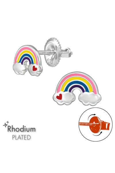 Sophia Collection Cercei copii argint 925 model LOCK Curcubeu