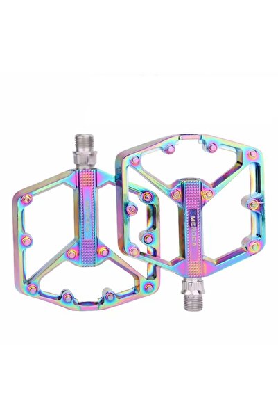 ROBESBON Alüminyum, Çivili Çok Renkli Rainbow Bisiklet Platform Pedal