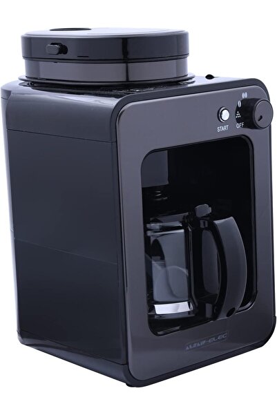 ALSAIF 580Ml 600W Electric Coffee Maker & Grinder 4 Cups, Black E03411