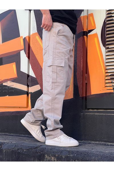wamoss Men's Bor Leg Baggy Loose Cargo Pants Skb 2025