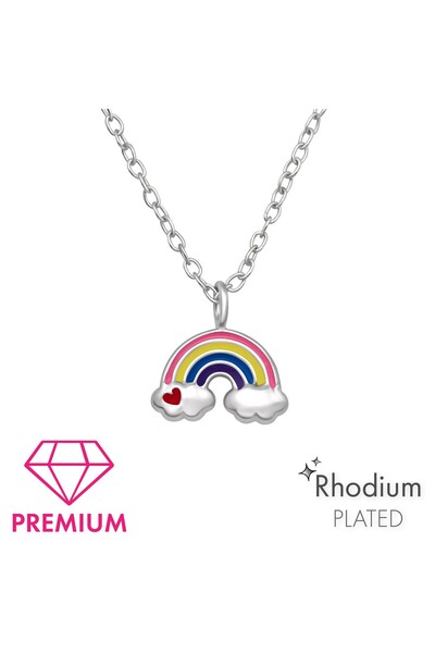 Sophia Collection Детско колие от сребро проба 925, модел Rainbow Premium, 39 см