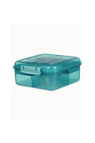 Sistema Freezer Safe BPA-Free Plastic Lunch Box with Yogurt Pot – Assorted Colours 1.25L
