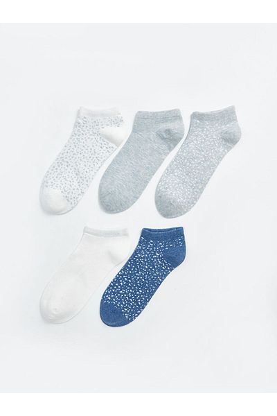 LC Waikiki Quality Parts from Celebi Store |   Ecru Patterned Women's Booties Socks 5-Piece