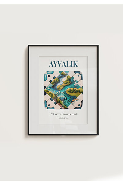 POSTER Balıkesir Ayvalık Karo Görünümlü Çerçevesiz