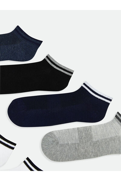 LC Waikiki Create Your Style from Uzg Store |   Striped Men's Booties Socks 7 Pack