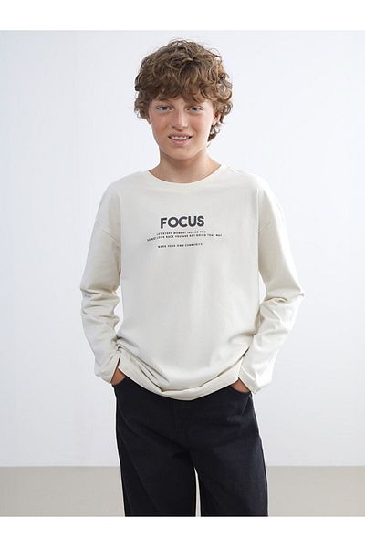 LC Waikiki Quality Parts from Celebi Store |   Beige Crew Neck Boy's T-Shirt