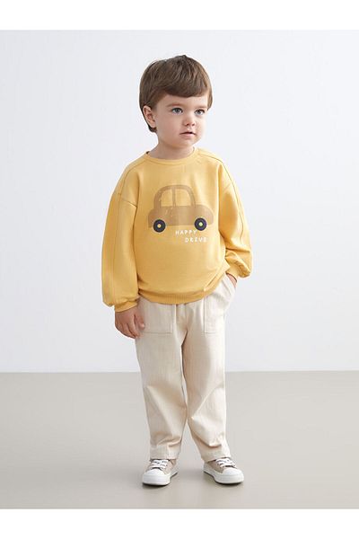 LC Waikiki Quality Parts from Celebi Store |   Sari Printed Baby Boy Sweatshirt and Tracksuit Bottom 2-Piece
