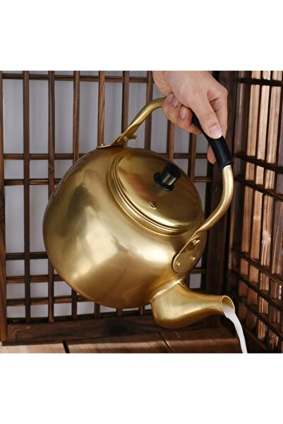 Dania Original Korean-made, high-quality, yellow aluminum tea kettle for all uses, 4-liter capacity