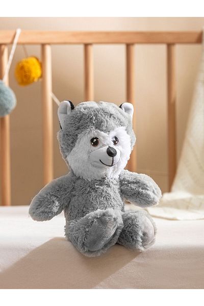 LC Waikiki Quality Parts from Celebi Store |   Plush Baby Throw Pillow with Gray Dog Figure 28 cm