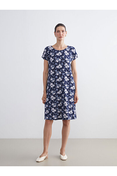 LC Waikiki Crew Neck Floral A-Line Dress