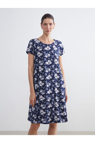 LC Waikiki Quality Parts from Celebi Store |   Crew Neck Floral A-Line Dress