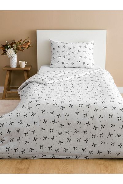 LC Waikiki Quality Parts from Celebi Store |   Mixed Bow Printed Single Duvet Cover Set