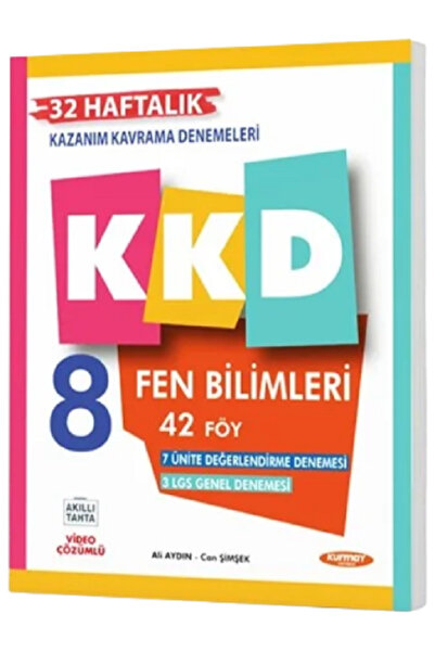 Efsane Yayınları 8.Sınıf Kurmay KKD Fen Bilimleri 32 Haftalık Kazanım Kavrama...