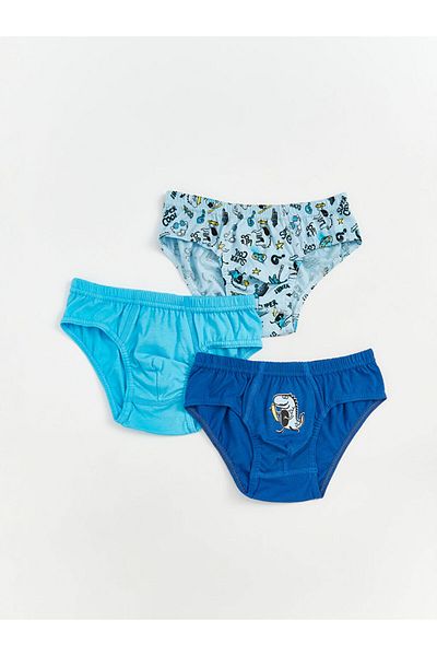 LC Waikiki Alegări strălucitoare din magazinul Shining |   Chiloți pentru băiat cu talie elastică albastră, pachet de 3