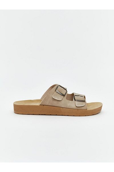 LC Waikiki Quality Parts from Celebi Store |   Beige Suede Look Women's Slippers