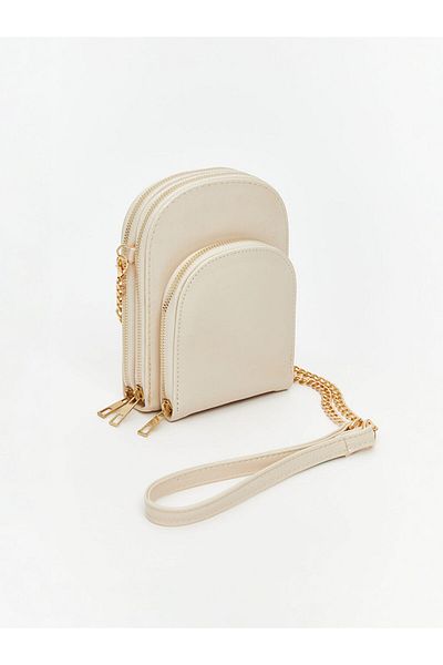 LC Waikiki Quality Parts from Celebi Store |   Beige Leather Look Women's Shoulder Bag