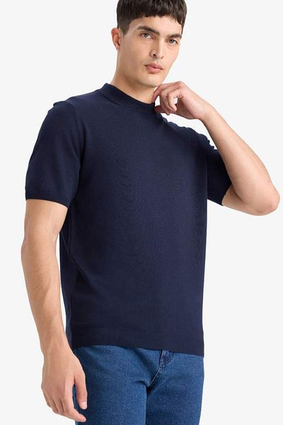 DeFacto New Season Standard Fit Crew Neck Knitwear Short Sleeve T-Shirt