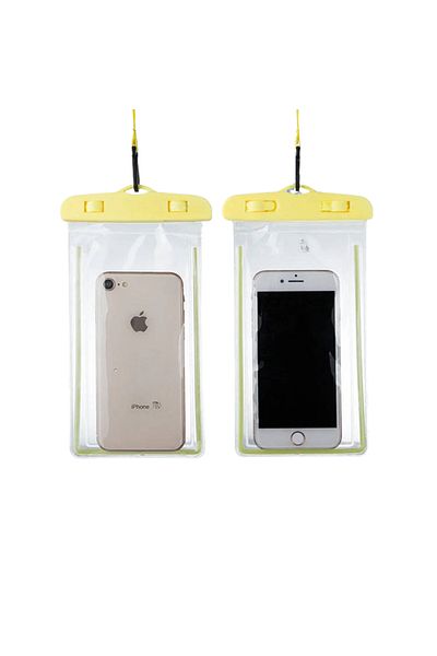 D&K WONDER Husă Subacvatică Telefon Impermeabilă D&K, Protecție Ecran, Albastru, Universală , Galben