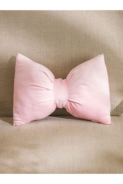 LC Waikiki Quality Parts from Celebi Store |   Pink Bow Look Plush Throw Pillow 30X40 cm