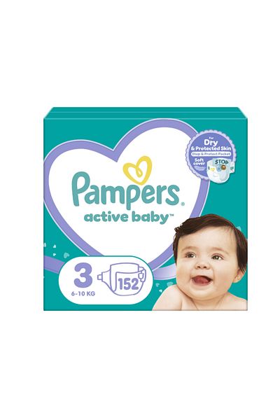 Pampers Scutece Active Baby Mega Box Marimea 3, 6-10 kg, 152 buc