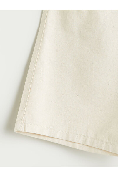 LC Waikiki Linen Blended Boy's Shorts with Elastic Waist