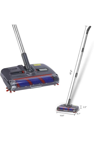 EMATTERIO Cordless Upright Vacuum Cleaner, Rechargeable, High Power, Broom + Roller 1200 RPM, Led, Wireless